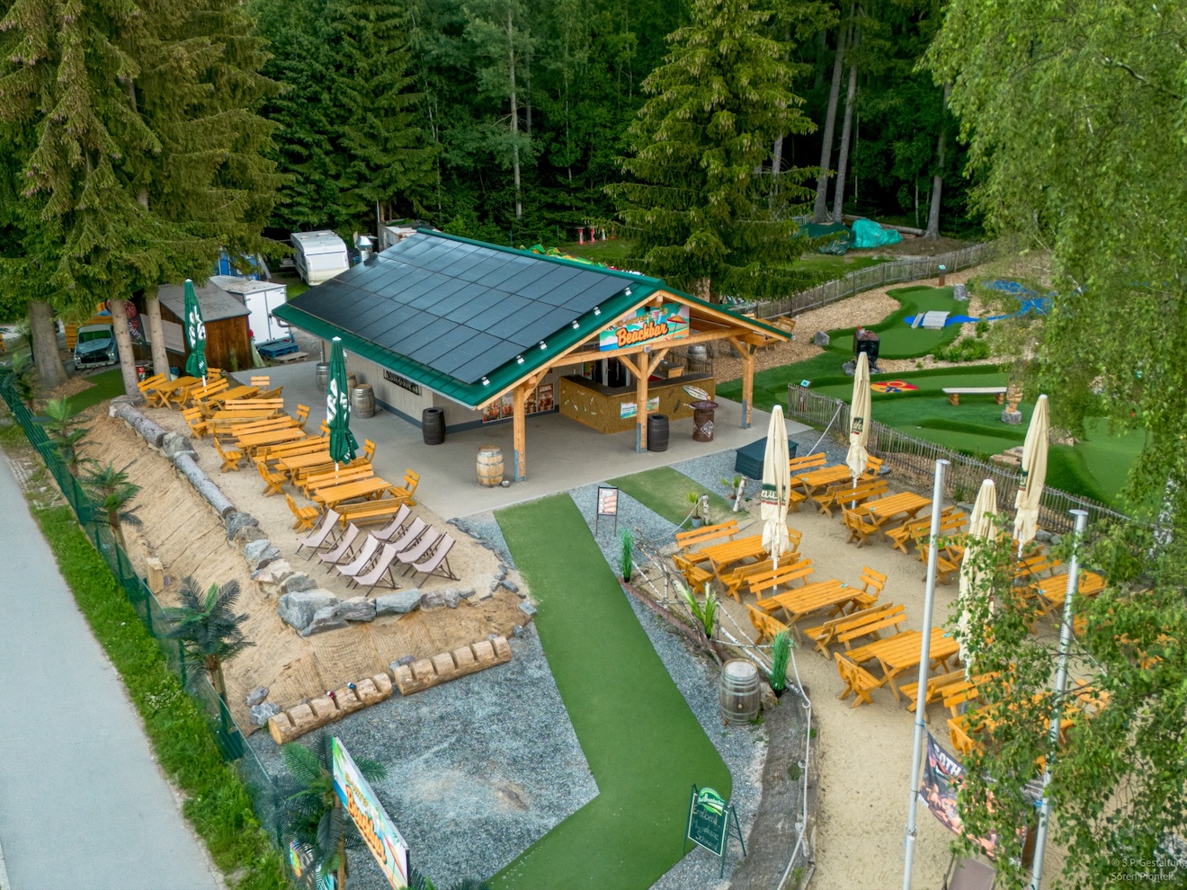 &Uuml;bersichtsbild des Gel&auml;ndes der Eh-Dorfer Beachbar.